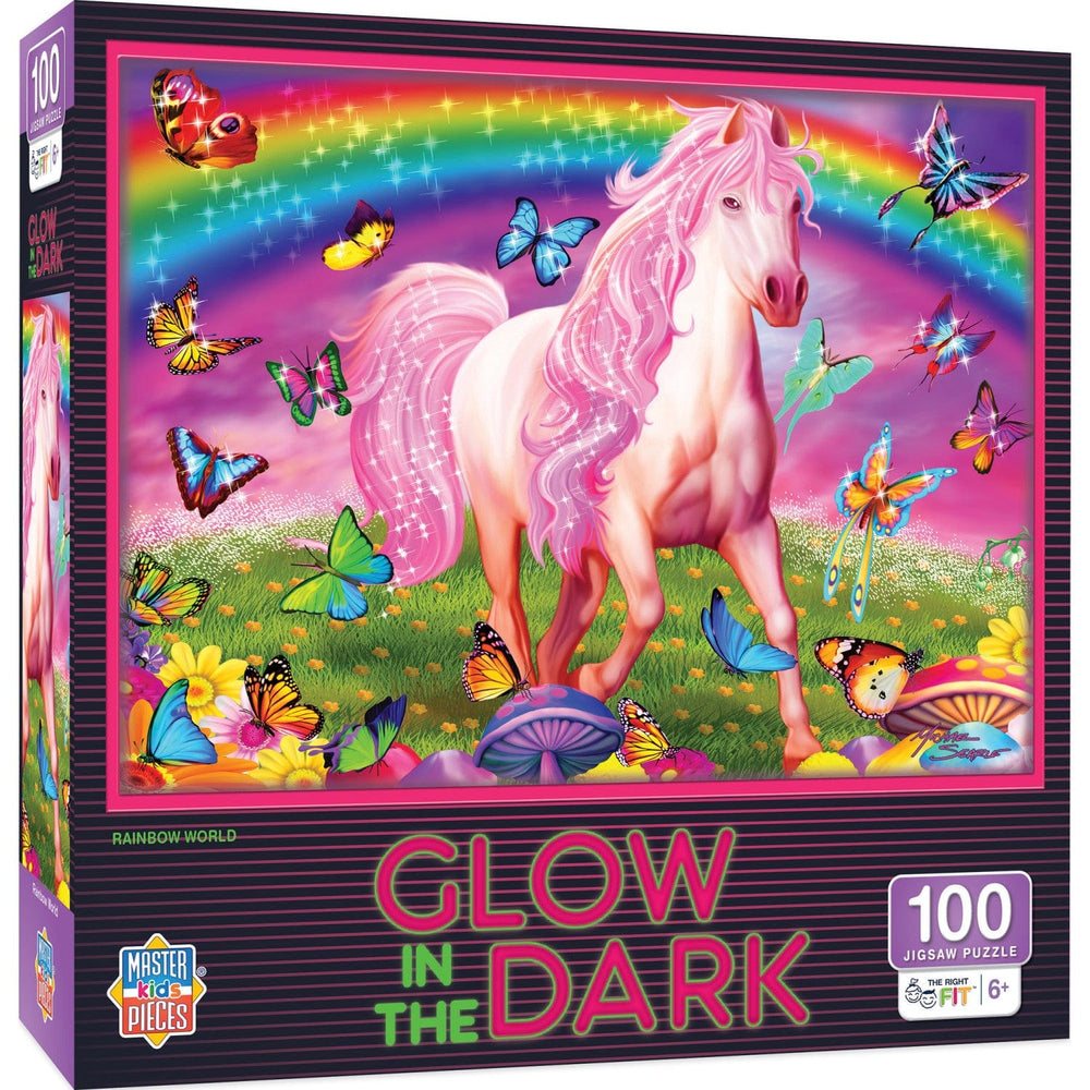 Glow in the Dark - Rainbow World 100 Piece Jigsaw Puzzle (ONLINE ORDER ONLY)