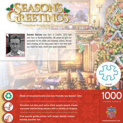 Season's Greetings - Festive Fireplace 1000 Piece Jigsaw Puzzle (ONLINE ORDER ONLY)