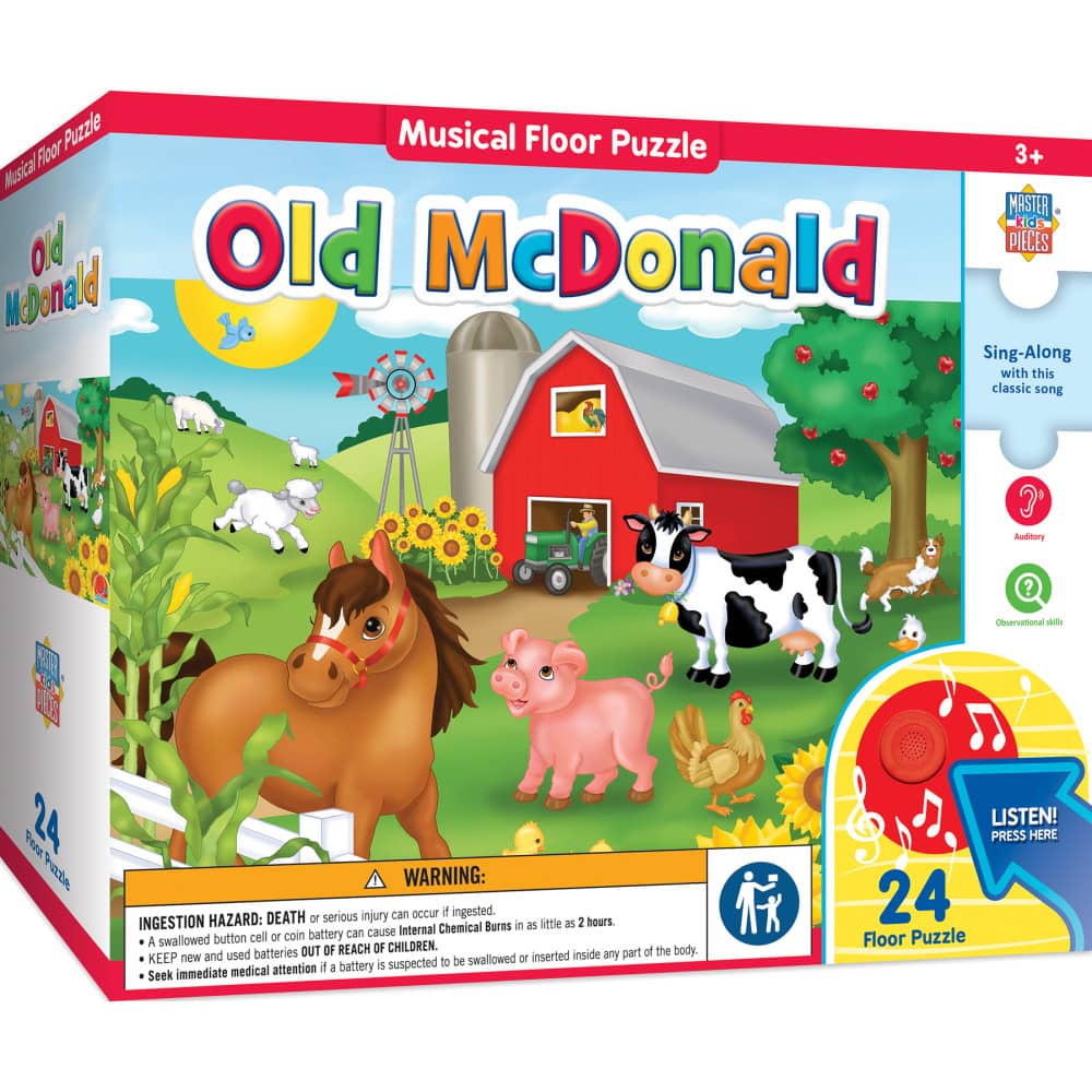 Old McDonald - 24 Piece Musical Jigsaw Puzzle