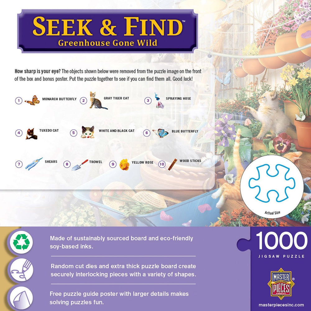 Seek & Find - Greenhouse Gone Wild 1000 Piece Jigsaw Puzzle (ONLINE ORDER ONLY)