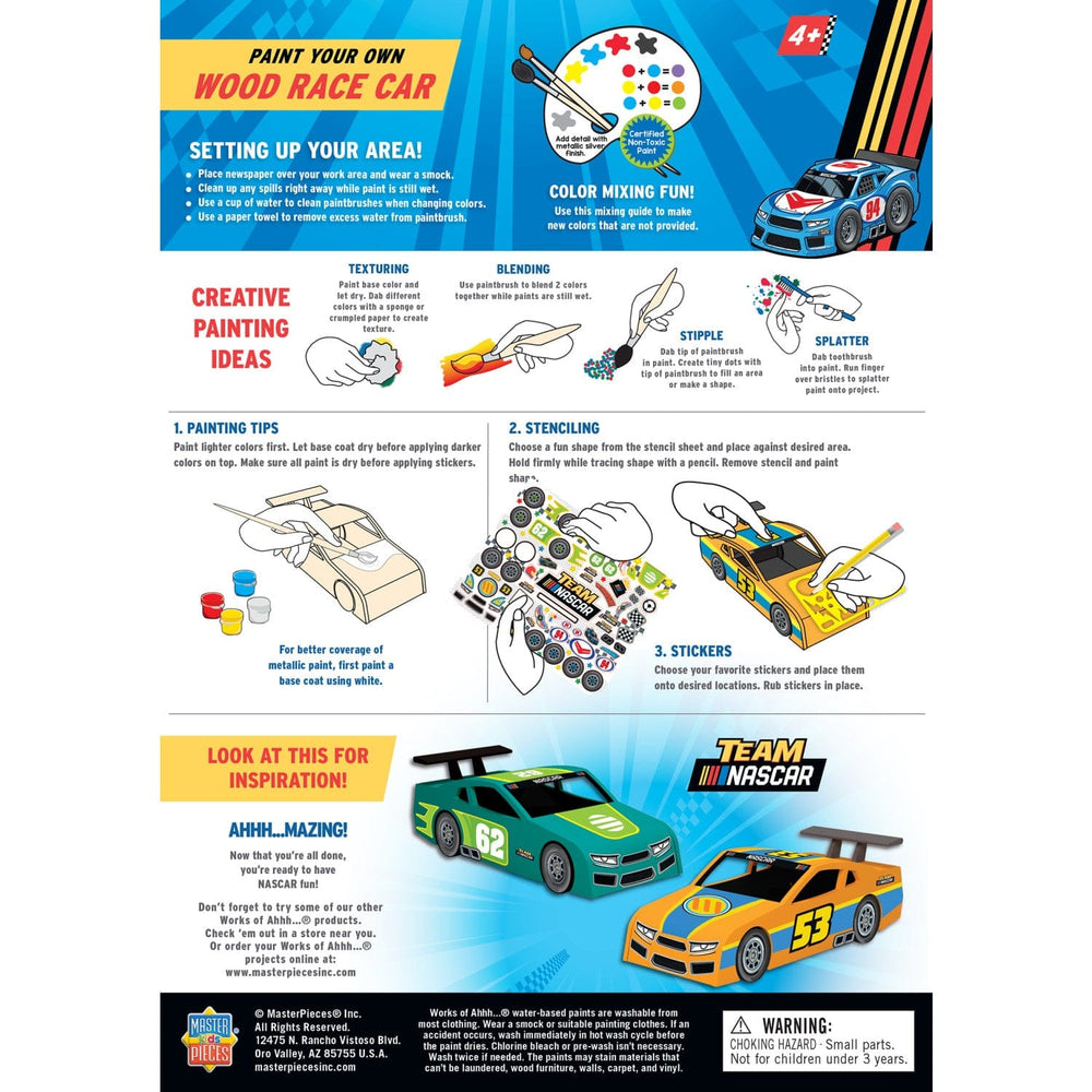 NASCAR - Wood Race Car Craft Set (ONLINE ORDER ONLY)