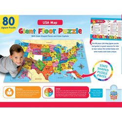 Explorer - USA Map 80 Piece Floor Jigsaw Puzzle (ONLINE ORDER ONLY)