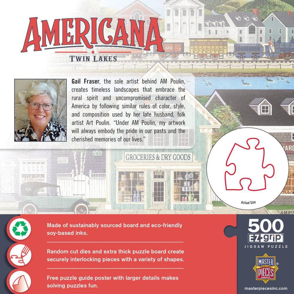 Americana - Twin Lakes 500 Piece EZ Grip Jigsaw Puzzle (ONLINE ORDER ONLY)