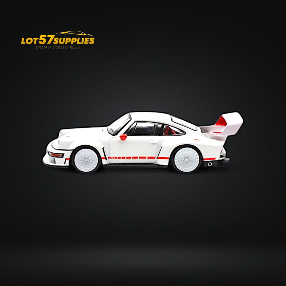 (Pre-Order) Pop Race Porsche Singer DLS Turbo White 1:64 (ONLINE ORDER ONLY)