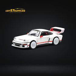 (Pre-Order) Pop Race Porsche Singer DLS Turbo White 1:64 (ONLINE ORDER ONLY)