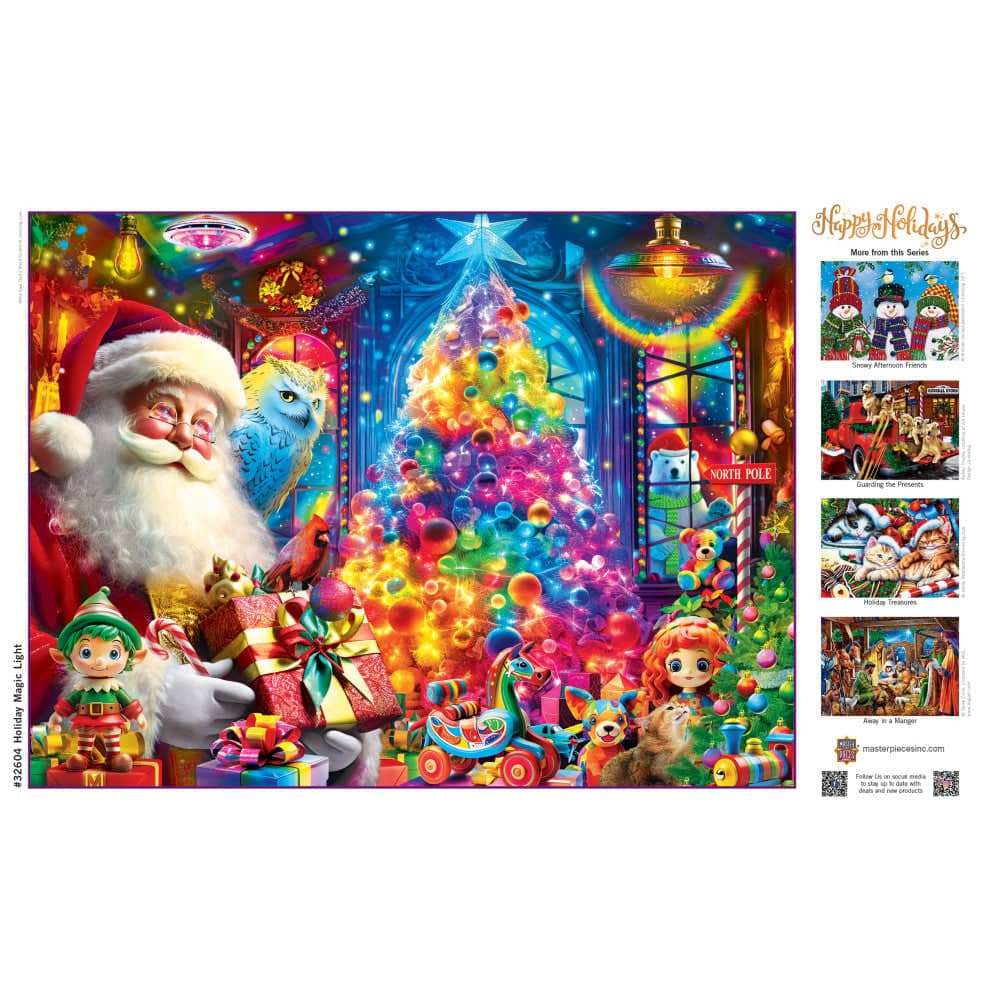 Happy Holidays - Holiday Magic Light 300 Piece EZ Grip Jigsaw Puzzle