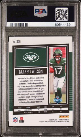 Graded 2022 Panini Donruss Garrett Wilson #306 Gold Rookie RC Football Card PSA 10 Gem Mint (ONLINE ORDER ONLY)