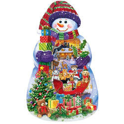 Shapes - Snowman Spectacle 1000 Piece Shaped Jigsaw Puzzle