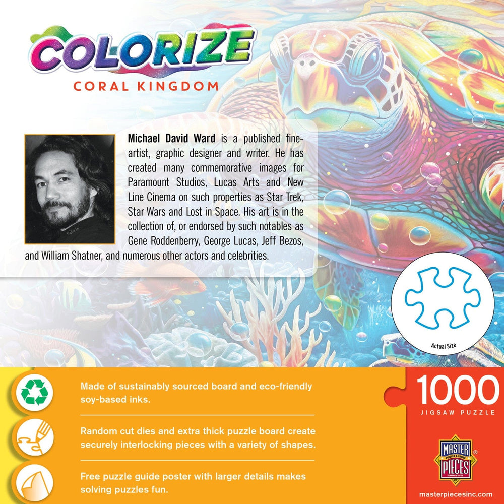 Colorize - Coral Kingdom 1000 Piece Jigsaw Puzzle (ONLINE ORDER ONLY)