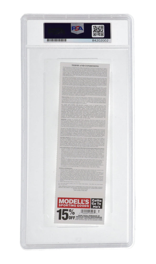 Don Larsen Signed 1956 Yankees Commemorating Perfect Game Ticket (PSA) (Online Order Only)