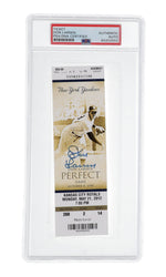 Don Larsen Signed 1956 Yankees Commemorating Perfect Game Ticket (PSA) (Online Order Only)