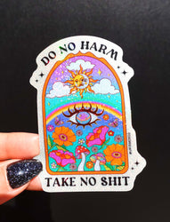 Do No Harm Take No Shit Vinyl Glitter Sticker (ONLINE ORDER ONLY)