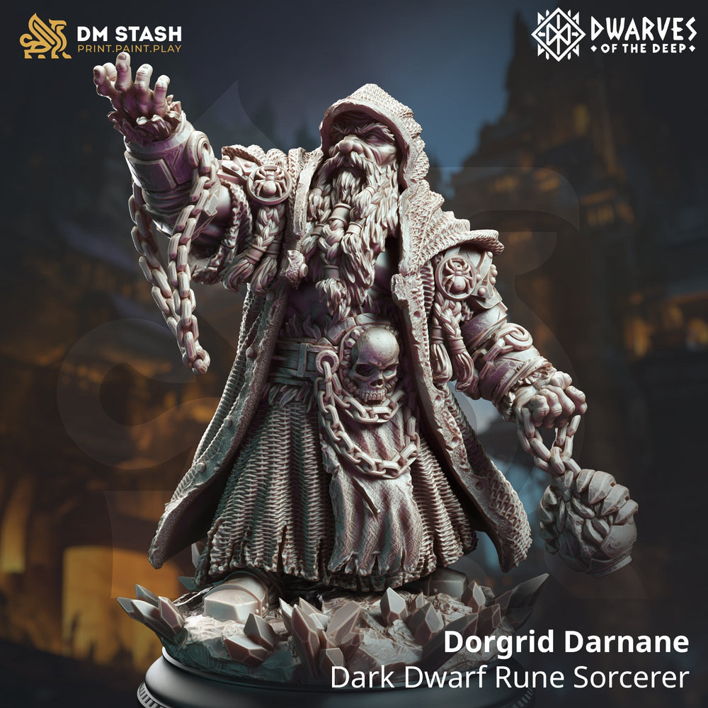 Dorgrid Darnane, Dark Dwarf Rune Sorcerer (Online Only)