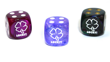 Shamrock LUCKY! (Dice colors are filled at random) | Pipped Dice 16mm (Online Only)