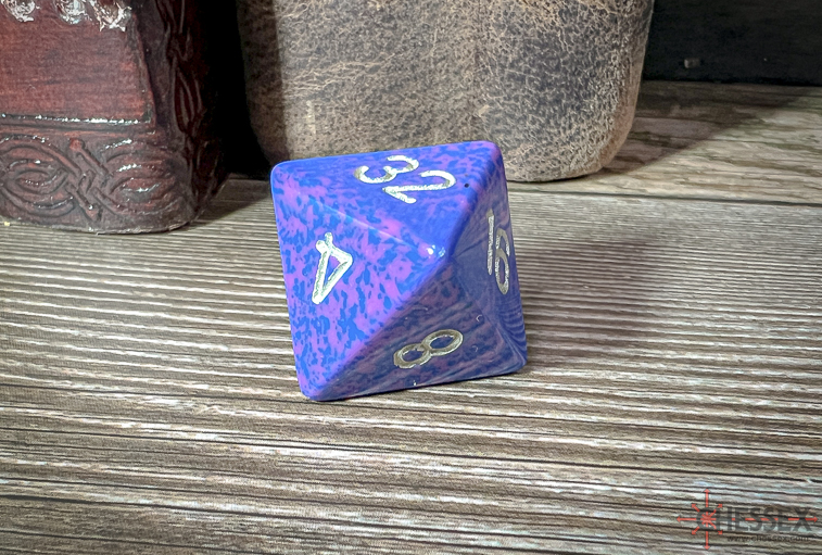 Speckled Lathyrus 8-Sided Doubling Cube | 1-128 Backgammon Type Novelty Dice (Online Only)
