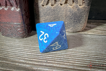 Speckled Water 8-Sided Doubling Cube | 1-128 Backgammon Type Novelty Dice (Online Only)