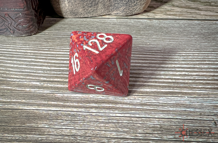 Speckled Mars 8-Sided Doubling Cube | 1-128 Backgammon Type Novelty Dice (Online Only)