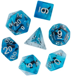 Eagle Dice 7-Dice Set Blue w/ Black Eagle Inside Dnd Dice Set (Online Only)
