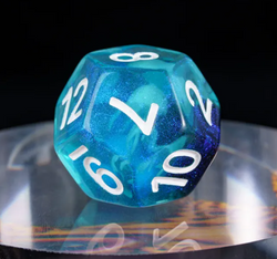 Noctilucent Jellyfish Dice 7-Dice Set Blue Glitter Dnd Dice Set (Online Only)