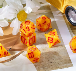 Cheese Dice | Funny Yellow 7-Dice Set for DnD Cheesy Chances (Online Only)