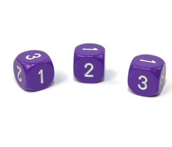 Opaque Purple/white 16mm d3 (d6 w/ 1-2-3 twice) Purple /white (SOLD PER PIECE) (Online Only)