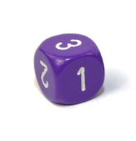 Opaque Purple/white 16mm d3 (d6 w/ 1-2-3 twice) Purple /white (SOLD PER PIECE) (Online Only)