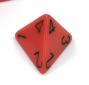Opaque Polyhedral Orange /black d4 | 4-Sided Dice (sold per die) (Online Only)