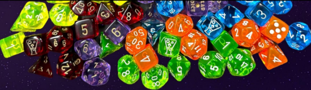 Translucent Polyhedral Tropical Blue/white 7-Die Set (with bonus die) (Online Only)