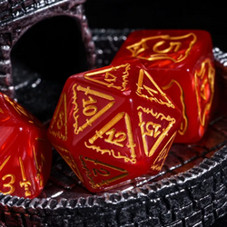 Giant Fighter Pearl Dice (7) with Gold Numbers JUMBO Dice Set (Available in Several Colors) (Online Only)