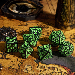 Celtic Knot Dice 7-Dice Set DND RPG Dice Druidic | White, Red, Orange, Yellow. Green, Blue (Online Only)