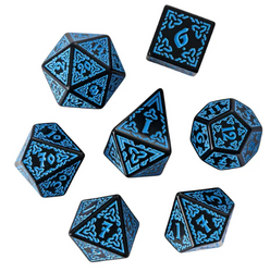 Celtic Knot Dice 7-Dice Set DND RPG Dice Druidic | White, Red, Orange, Yellow. Green, Blue (Online Only)