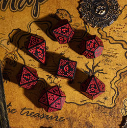 Celtic Knot Dice 7-Dice Set DND RPG Dice Druidic | White, Red, Orange, Yellow. Green, Blue (Online Only)