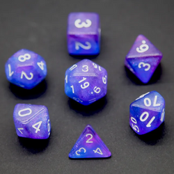 Enchanted Amethyst Polyhedral Dice Set | 7-Dice Purple Set with Subtle Glitter (Online Only)
