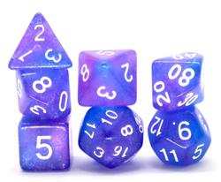Enchanted Amethyst Polyhedral Dice Set | 7-Dice Purple Set with Subtle Glitter (Online Only)