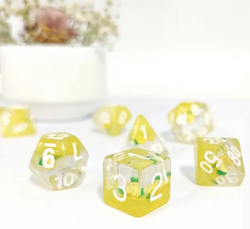 Pineapple Themed Dice | 7-Dice Resin Dice Set RPG Dice (Online Only)