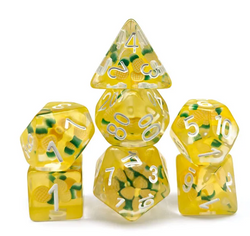 Pineapple Themed Dice | 7-Dice Resin Dice Set RPG Dice (Online Only)