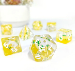 Pineapple Themed Dice | 7-Dice Resin Dice Set RPG Dice (Online Only)
