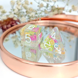 Fruit Medloy | 7-Dice Resin Dice Set DND Dice with Inclusion (Online Only)