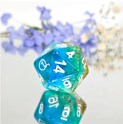 Coconut Themed Dice | 7-Dice Resin Dice Set Polyhederal Dice Set (Online Only)