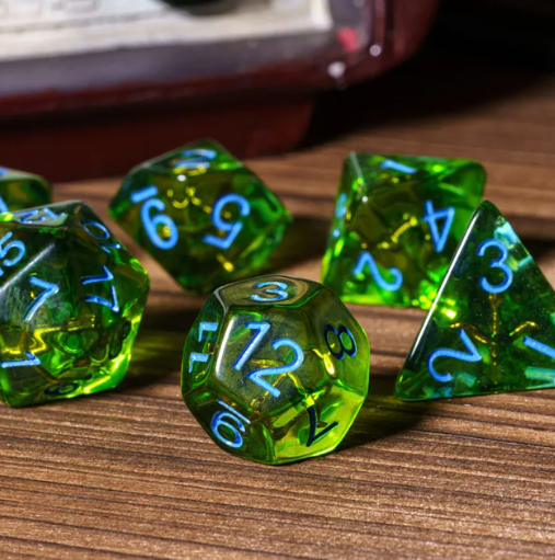 Mystic Archer's Enchantment | Green 7-Dice DND Hunter Dice Set (Online Only)