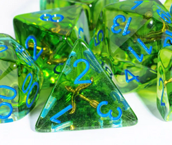 Mystic Archer's Enchantment | Green 7-Dice DND Hunter Dice Set (Online Only)
