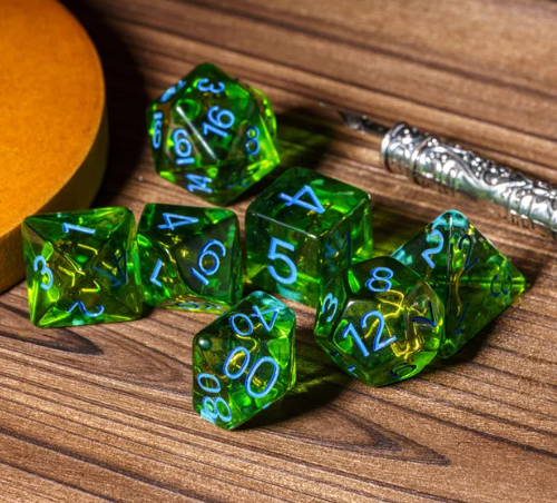 Mystic Archer's Enchantment | Green 7-Dice DND Hunter Dice Set (Online Only)