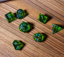 Mystic Archer's Enchantment | Green 7-Dice DND Hunter Dice Set (Online Only)