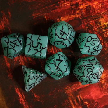 Jade Crackle Nexus: 7-Dice RPG Set (Online Only)