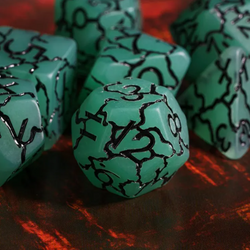 Jade Crackle Nexus: 7-Dice RPG Set (Online Only)