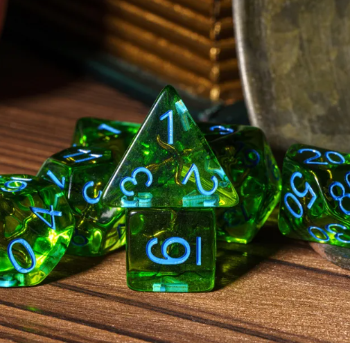 Mystic Archer's Enchantment | Green 7-Dice DND Hunter Dice Set (Online Only)