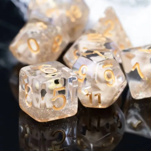 Puppy Dog 7-Dice Set w/Gold Numbers Dnd Dice Set Dog Dice (Online Only)