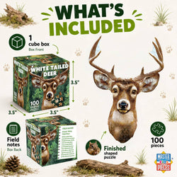 White Tail Deer 100 Piece Shaped Jigsaw Puzzle