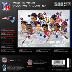 New England Patriots - All Time Greats 500 Piece Jigsaw Puzzle (ONLINE ORDER ONLY)