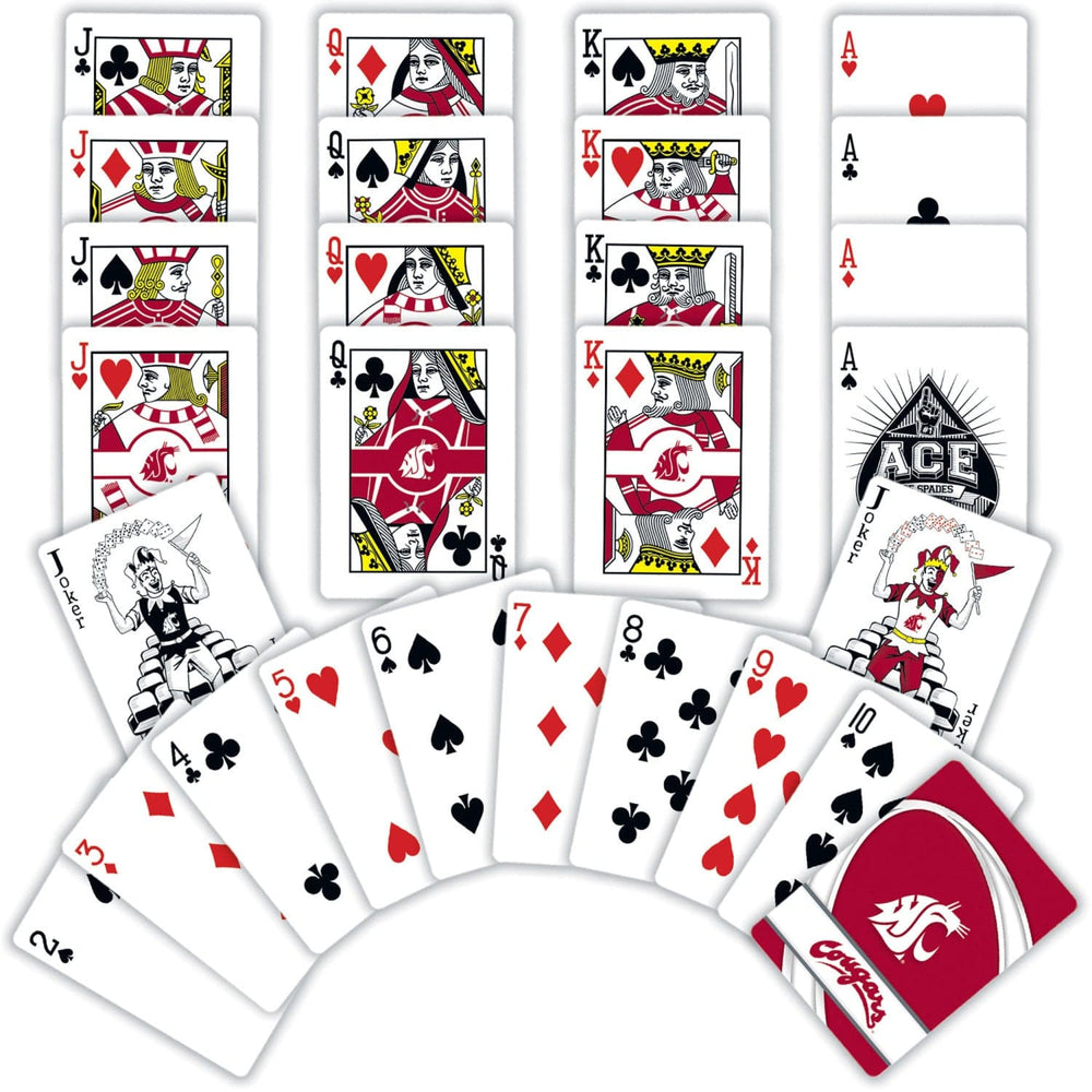 Washington State Cougars Playing Cards - 54 Card Deck (ONLINE ORDER ONLY)